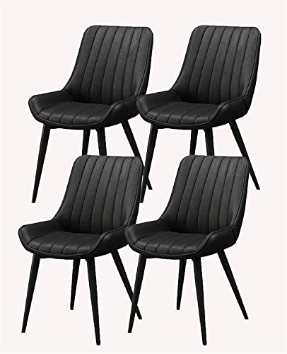 dining chair Office Reception Chairs Business Dining Chairs Set Kitchen Dining Chairs Set of 4 Metal Feet Comfortable Cushions and Backrest Leath