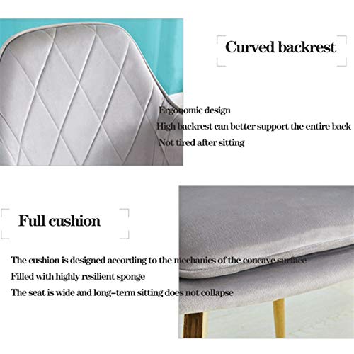 Modern Kitchen Dining Room Chairs Velvet Dining Chairs Upholstered Accent Armchair Vintage Leisure Chair Metal Golden Legs For Dining Living Room