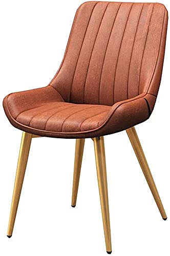 Kitchen Dining Room Furniture Chairs Dining Chairs PU Leather Backrest Chair Metal Legs Leisure Coffee Chair Nordic Style Makeup Chair (Color : B
