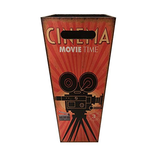 Rebecca Mobili Indoor Umbrella Stand, Modern Umbrella Stand, Mdf Canvas, Orange, With Handles, for Home Office - Measures: 50x20x20 (HxWxD) - Art