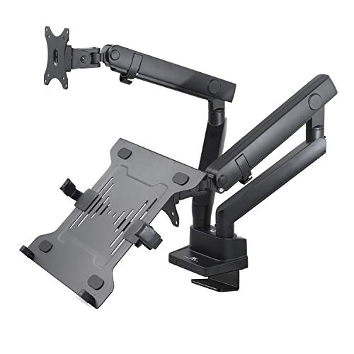 Maclean MC813 Monitor Mount With Gas Spring Laptop Mount Stand VESA 75x75 100x100 17 "-32" For 1 Monitor 1 Laptop Holder (MC813 - Monitor - Lapto