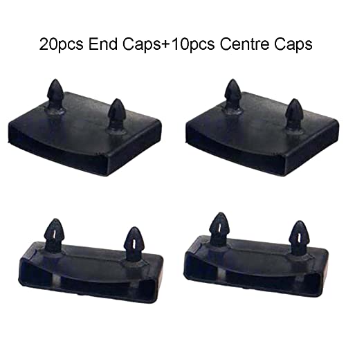 SmaUnicorn 30pcs 54-55mm Replacement Bed Slat Holders Kits for Holding Securing Wooden Slats Bed Base(20pcs End Caps and 10pcs Centre Caps)