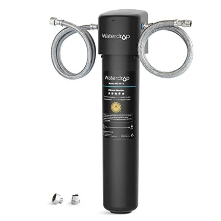 Waterdrop 15UA Under Sink Water Filter, 60K Liters High Capacity Water Filter System Direct Connect to Kitchen Faucet, Reduce PFAS, PFOA/PFOS, Le