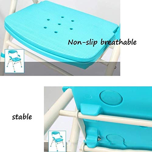CHEWO Bath Stools,Shower Stool Bath Stool Folding Bathroom Seat Antibacterial Mobile Shower Stool Shower Seat Punching Maximum Weight 200 Kg Gree