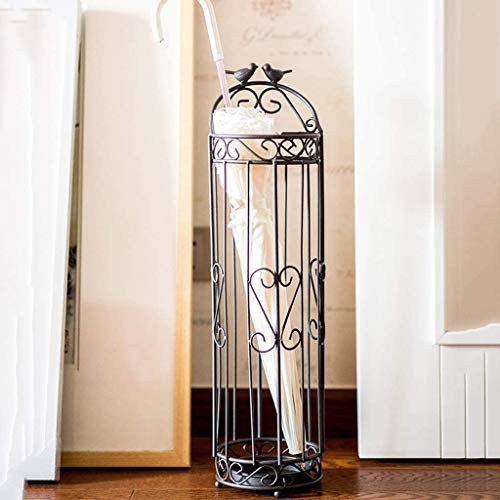 RSOCHS Metal Umbrella Stand Rack, for Canes Walking Sticks, Free Standing Umbrella Holder, Entryway, Brown