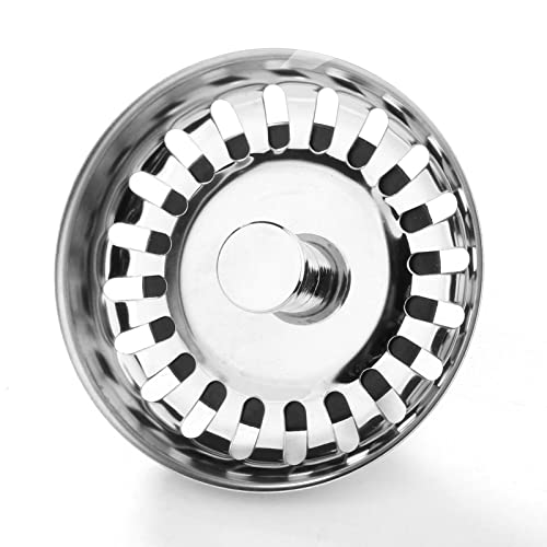 Kitchen Sink Strainer Plug Stainless Steel Thicken for Kitchen Sink, Hole Diameter 78mm