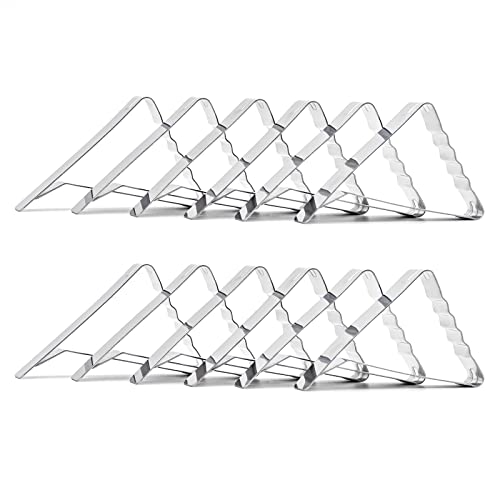Skyzone 12-Pack Tablecloth Clips, Stainless Steel Tablecloth Clips, Adjustable Tablecloth Clips for Outdoor, Home, Restaurant, Picnic, Party and
