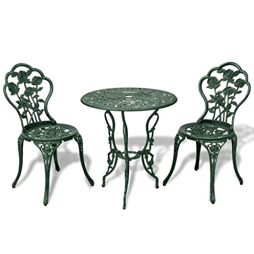 TJLSS 3 Piece Garden Patio Bistro Table and Chairs, Cast Aluminum Garden Dining Set for Outdoor Patio Yard Porch Balconyb (Color : A, Size : Tail
