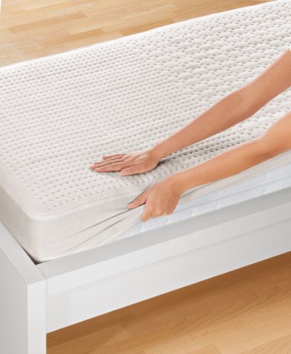 Monogram Beurer 37560 Luxury Mattress Cover with 9 Heat Settings, Allergy Single, White