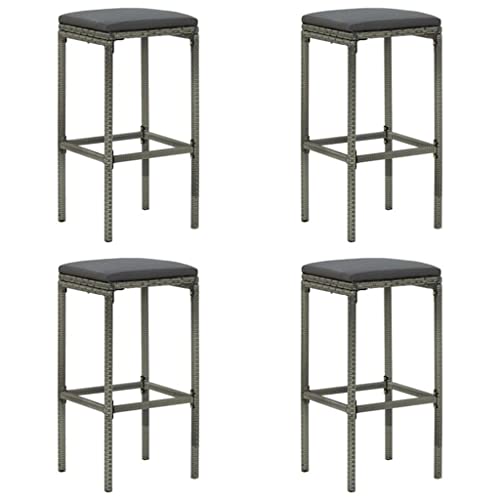 TJLSS 5 Piece Patio Bar Set With Cushions Poly Rattan Stylish Garden Bar Set Easy To Clean (Color : A, Size : Taille unique)