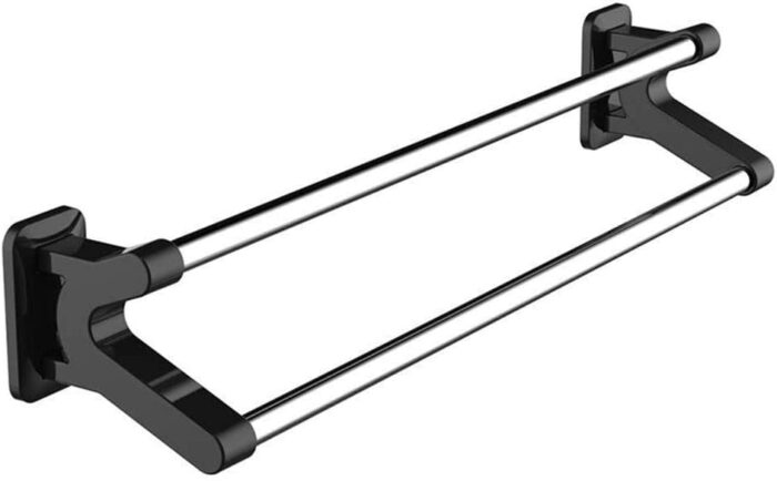 XHALERY Towel Shelf Multi-Function Towel Rack Stainless Steel Towel Storage Wall Mounted Bath Towel Rail Single Towel Bar for Bathroom (Color : C