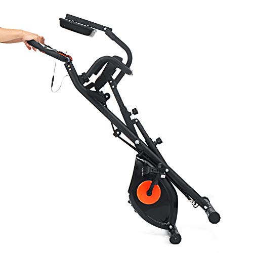 n/a Pieghevole Mute Indoor Bike 8 Gear Resistenza Magnetica Pedale Fitness Bicicletta Uomo/donna Esercizio Domestico Ciclismo Allenatore Sport