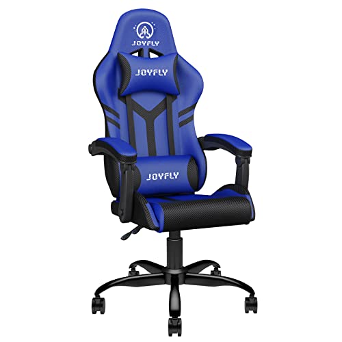 JOYFLY Gaming Chair for Adults, Gaming Chair Gamer Chair for Ergonomic Rotatable PC Computer Chair with Padded Armrests, for Boys Adults Teens(Bl