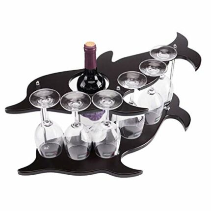 ZYZMH Wine Rack, Wooden Wine Rack Decoration Goblets Wine, Friendly and Tasteless