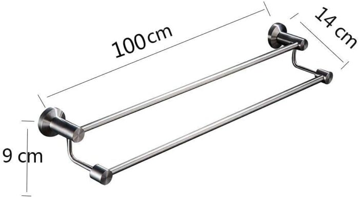 Towel Rack Towel Bar Towel Rail 304 Stainless Steel Double Lever Towel Bracket Towel Rail Wall Hanging Towel Holder for Bathroom Balcony Kitchen