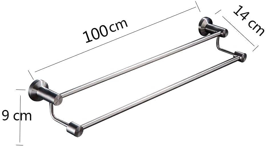 Towel Rack Towel Bar Towel Rail 304 Stainless Steel Double Lever Towel Bracket Towel Rail Wall Hanging Towel Holder for Bathroom Balcony Kitchen