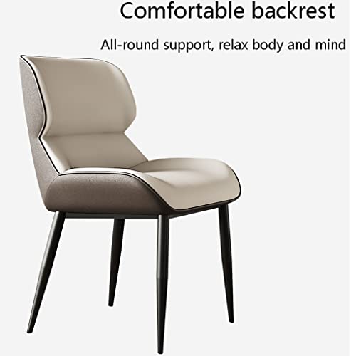 Kitchen Dining Room Furniture Chairs Kitchen Dining Chairs Set Of 2 Microfiber Leather Office Chair with Carbon Steel Metal Chair Legs for Lounge