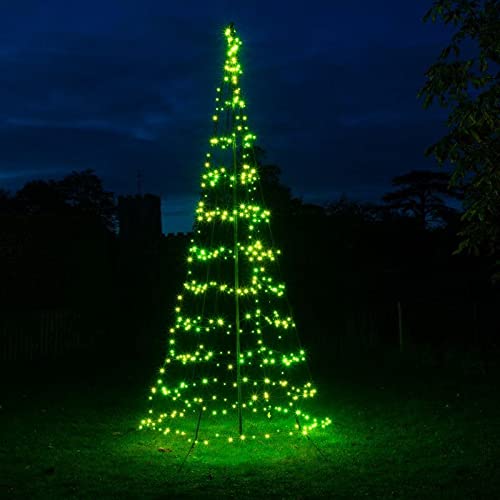 Noma Starry Nights Spectrum 4m Outdoor Pole Christmas Tree : 450 Colour Changing LEDs : App Control : 6121019