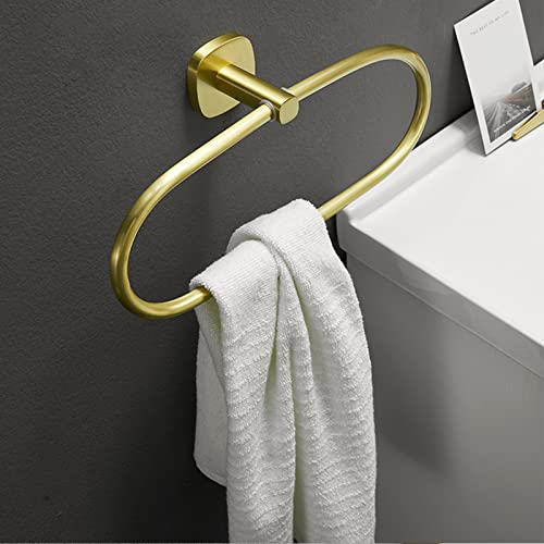 HIGOH Towel Racks,Bath Towel Holder,Bathroom Hand Towel,Nordic Oval Towel Rack,Bathroom Towel,Circular Towel,Oval Towel Hanger Holder