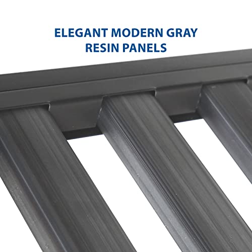 Seville Classics Sturdy Freestanding Storage Shelf for Bedroom, Closet, Entryway, Dorm Room Organizer, Stackable Durable Metal Shoe Rack, Ash Gra