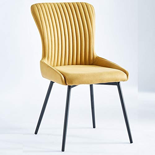 Modern Kitchen Dining Room Chairs Technology Cloth Dining Chairs Low-Back Upholstered Accent Chairs With Metal Legs For Living Room Leisure Chair