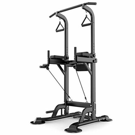 JHKGY Multifunctional Power Tower, Adjustable Heavy Duty Dip Station Stand Body Press Bar,Adjustable Heights Workout Dip Station for Adults And K
