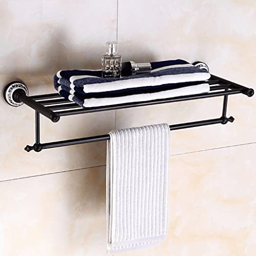 HIGOH Towel Racks,Bathroom Towel Rack Wall Mounted Towel Holder,All Copper Bath Towel Holder,Bathroom Hardware,Retro Towel Rack,Bathroom Rack