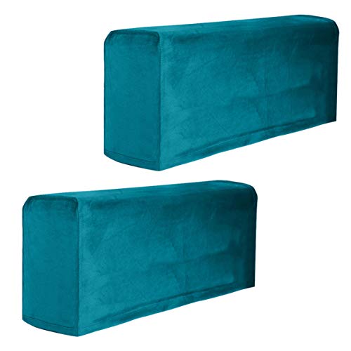 BESPORTBLE Couch Arm Protectors Elastic Cover 2Pcs Polyester Sofa Armrest Cover Stretch Elastic Armrest Protector Slipcover Couch Armchair Cover