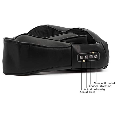 HUANGXING - Neck and Shoulder Massager, Shiatsu Roller Back Shoulder Neck Muscle Massager Body 16 Massage Ball Shawl Spine Belt 4D Infrared Knead