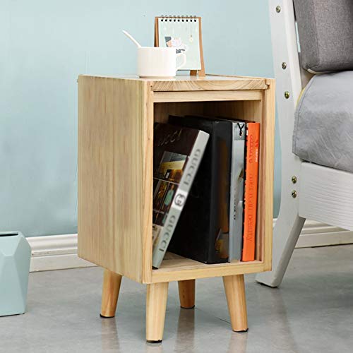 JYDQM All Solid Wood Bedside Cabinet, Narrow Mini Locker, Small Apartment Simple European Style Bedside Cabinet Solid Wood