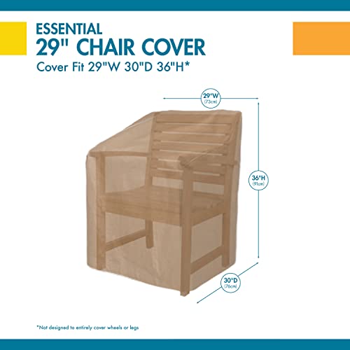 Duck Covers Essential Water-Resistant 29 Inch Patio Chair Cover, Outdoor Chair Covers