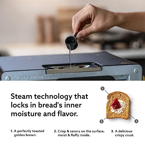 BALMUDA The Toaster | Steam Oven Toaster | 5 Cooking Modes - Sandwich Bread, Artisan Bread, Pizza, Pastry, Oven | Compact Design | Baking Pan | K