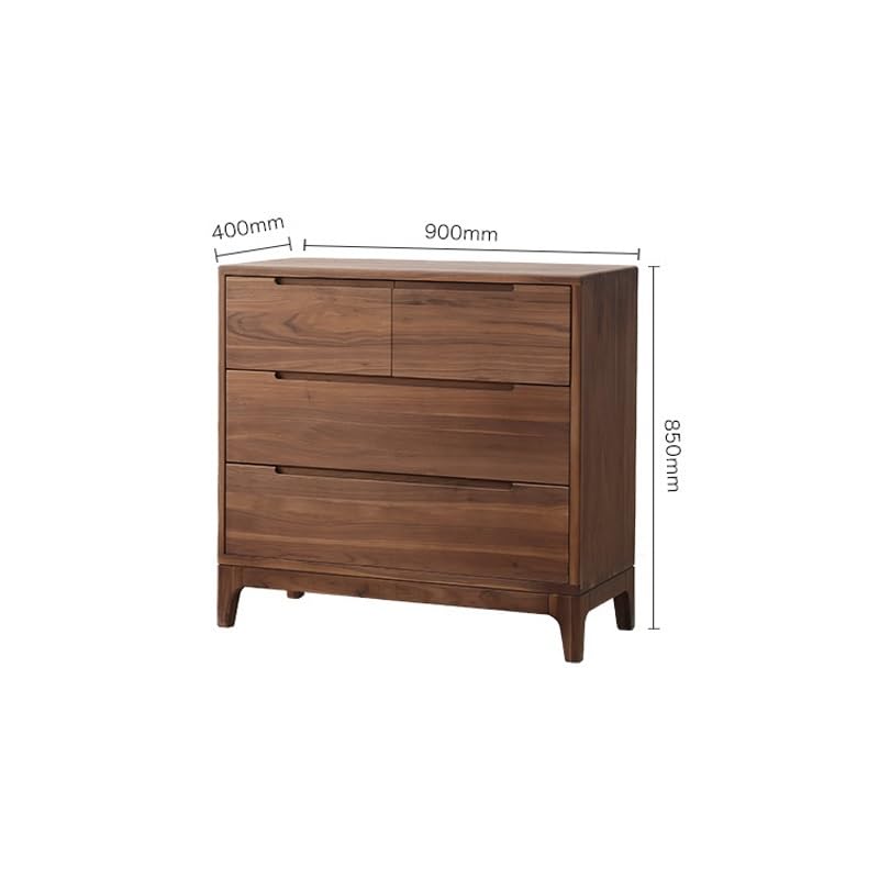 MJWDP Four-bucket Cabinet Walnut Side Cabinet Hotel Bedroom Bedside Drawer Locker