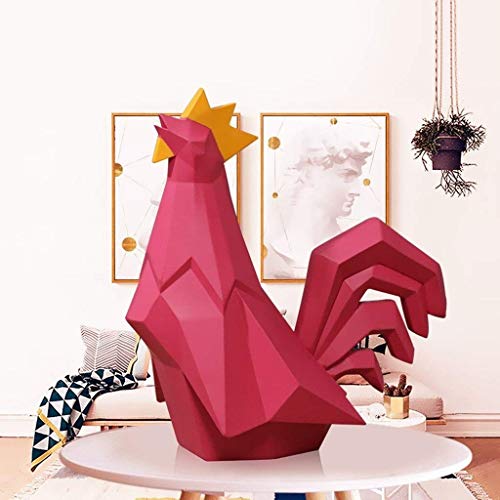 n/a Sculpture decoration- Nordic Style Cock Statue Wine Cabinet Small Ornaments Home Geometric Animal Furnishings Creative Interior Decoration