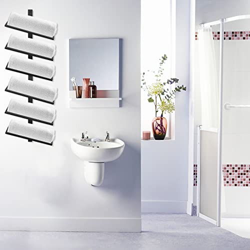 Giyiprpi Wall Wine Rack Bottle Rack for 6 Bottles, Metal Wine Rack Hanging Wall Mounted Wine Bottle Racks, Wall Shelf Wine Storage Rack for Kitch