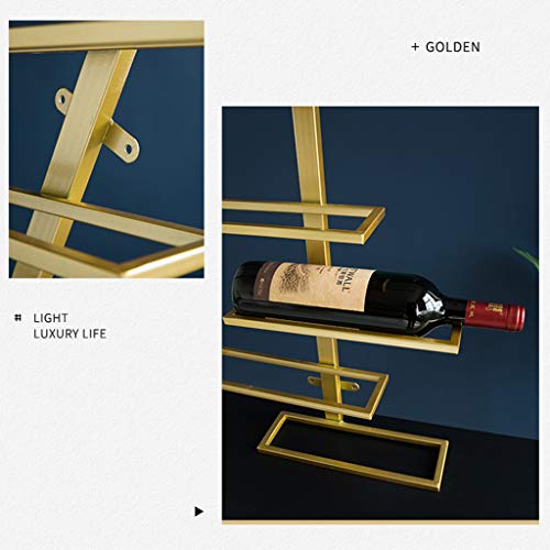 EYLINK Wine racks Home/Bar Retro Wall Mounted 6/8 Bottles, Metal Iron Vintage Wine Bottle Holder, Wall Decoration Wine Shelf, for Bar/Kitchen/Cab