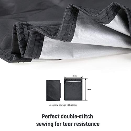 Fenghome Garden Bench Covers, Waterproof Oxford Fabric Bench Cover for 2 Seater Patio Bench Windproof Furniture Covers -134x66x89cm (Black)