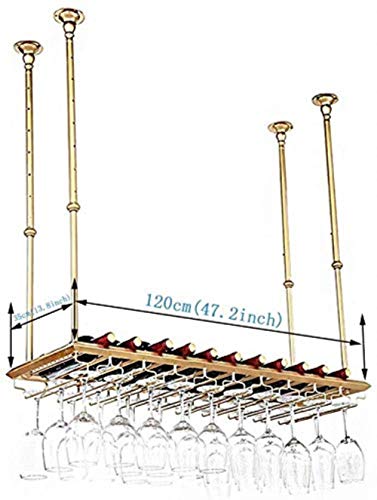 NEOCHY Wine Rack Bar Floating Ceiling Glass Frame Hanging Goblet Rack Wall Shelf Storage Rack Modern Wall-Mounted Living Room Decoration