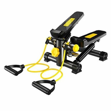 N/A Fitness Mini Stepper with Resistance Bands and LCD Monitor Display Burns 15% More Calories Than an Exercise Bike Yellow 30 * 30 * 16cm