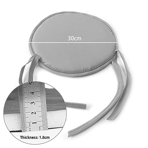 JIOJIO Round Bistro Seat Cushions with ties Outdoor Bistro Chair Cushion Round Bar Stool Cushion 15 (grey 3209)