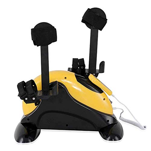 LUNEZY Under Desk Leg Pedal Exerciser with Handle, Electric Pedal Exerciser with Leg Protector Bracket - Rehabilitation Trainer for The Elderly