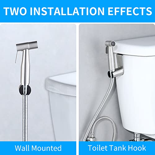 Jeonestan Handheld Bidet Sprayer for Toilet,Stainless Steel Bidet Toilet Attachment,Toilet Bathroom Douche,Cleaning Shower Head with Wall Bracket
