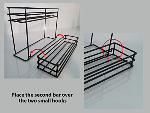 Metal Syrup Rack- Wine Rack- 8 Bottle Holder Storage Countertop Tabletop - Coffee Accessories Organizer- Syrup Stand Display for dressings, and C