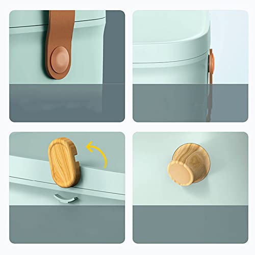 GAESHOW Medicine Box, First Aid Box, 2-Layer Multi Grid Large Capacity Medical Box Organizer, Portable Medicine Chest Storage Box, Medicine Stora