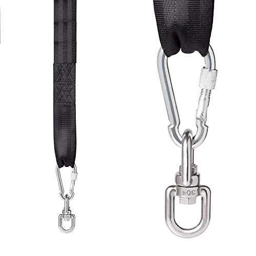 Hammock Straps Tree Swing Hanging Rope Accessories Kit 300cm Long with Safety Lock Carabiner Swivel Hook Holds Up to 1500lbs