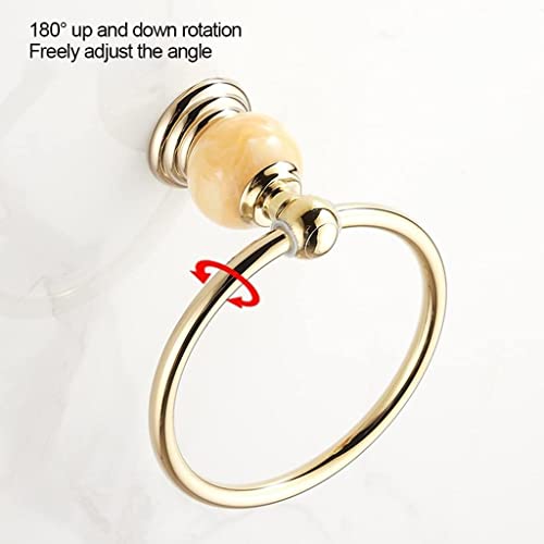 RAKUTE Bathroom Light Luxury Golden Stainless Steel Towel Ring, Towel Hanger Holder, Towel Rack, Towel Rail Bathroom Ring