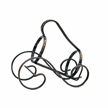 PIBM Stylish Simplicity Metal Wine Rack Bottle Rack for the Home Bars and Coffee Shops by Home Decor Studio 22.5×10.2×20.2Cm Bronze