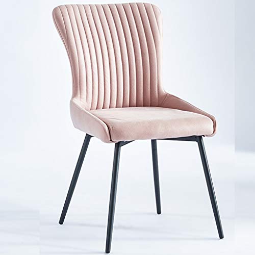 Modern Kitchen Dining Room Chairs Technology Cloth Dining Chairs Low-Back Upholstered Accent Chairs With Metal Legs For Living Room Leisure Chair