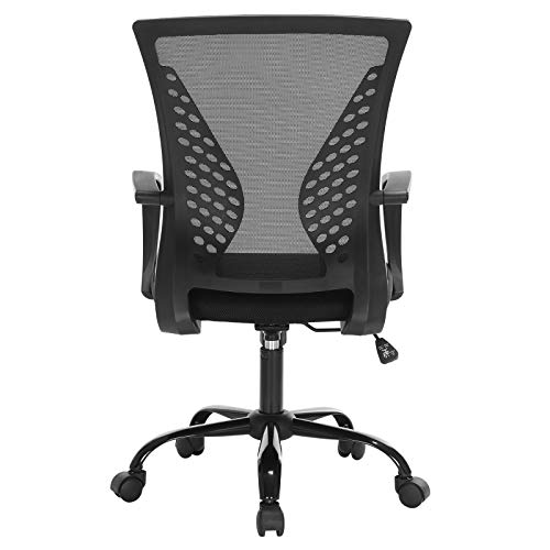SONGMICS Office Chair, Mesh Chair, Swivel, Height Adjustable, Tilt Function, Breathable Mesh Seat and Backrest, for Study Office Studio, Max Load