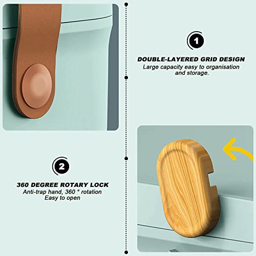 Les-Theresa Medicine Storage Box, Plastic Oval First Aid Box, Double Layers Multi Grid Large Capacity Medical Organizer, Emergency Bins for Home,